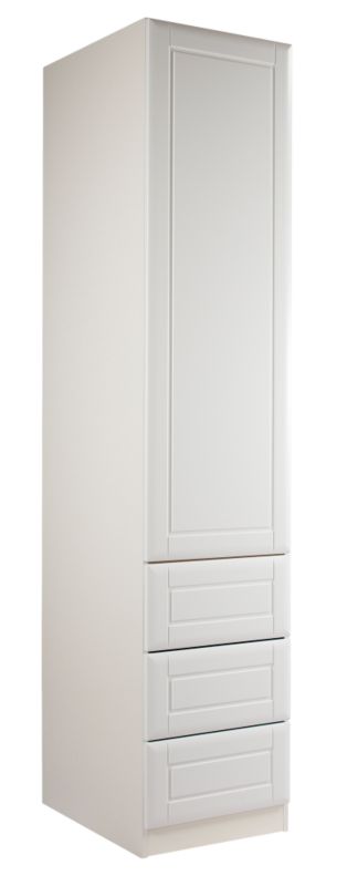 Unbranded Contemporary Single Combi Wardrobe White