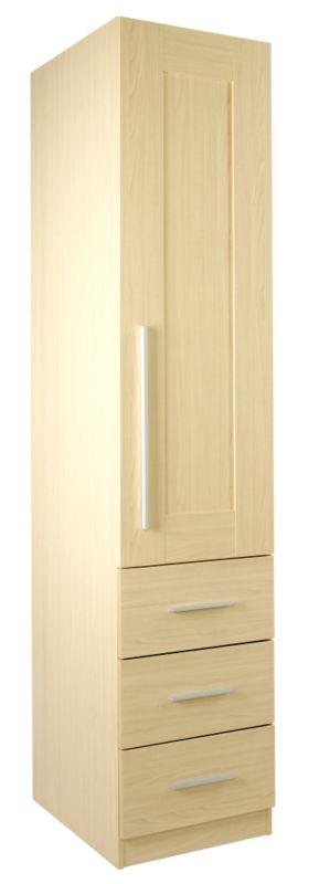 Unbranded Shaker Single Combi Wardrobe Maple