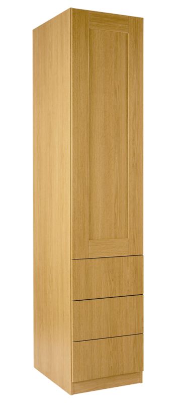 Unbranded Shaker Single Combi Wardrobe Oak