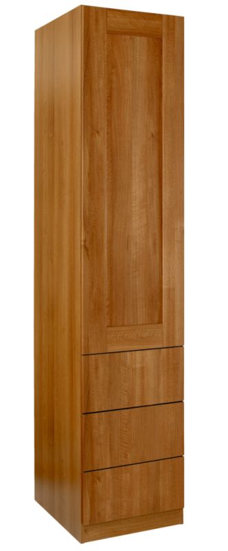 Unbranded Shaker Single Combi Wardrobe Walnut