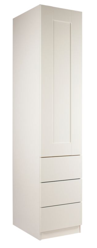 Unbranded Shaker Single Combi Wardrobe White