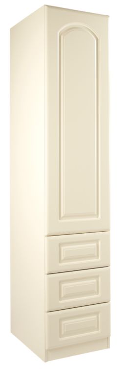 Traditional Single Combi Wardrobe Cream