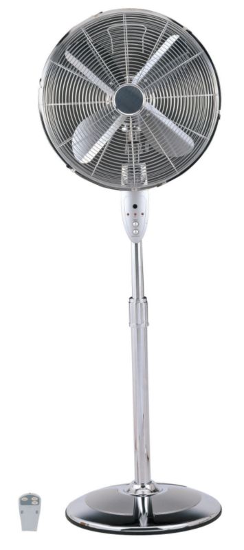 BandQ Airforce Chrome Effect Fan 16 Inch with Remote and Timer FS40U5R