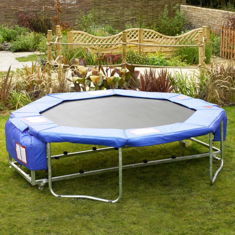 Folding 8ft Trampoline With Cover and Enclosure