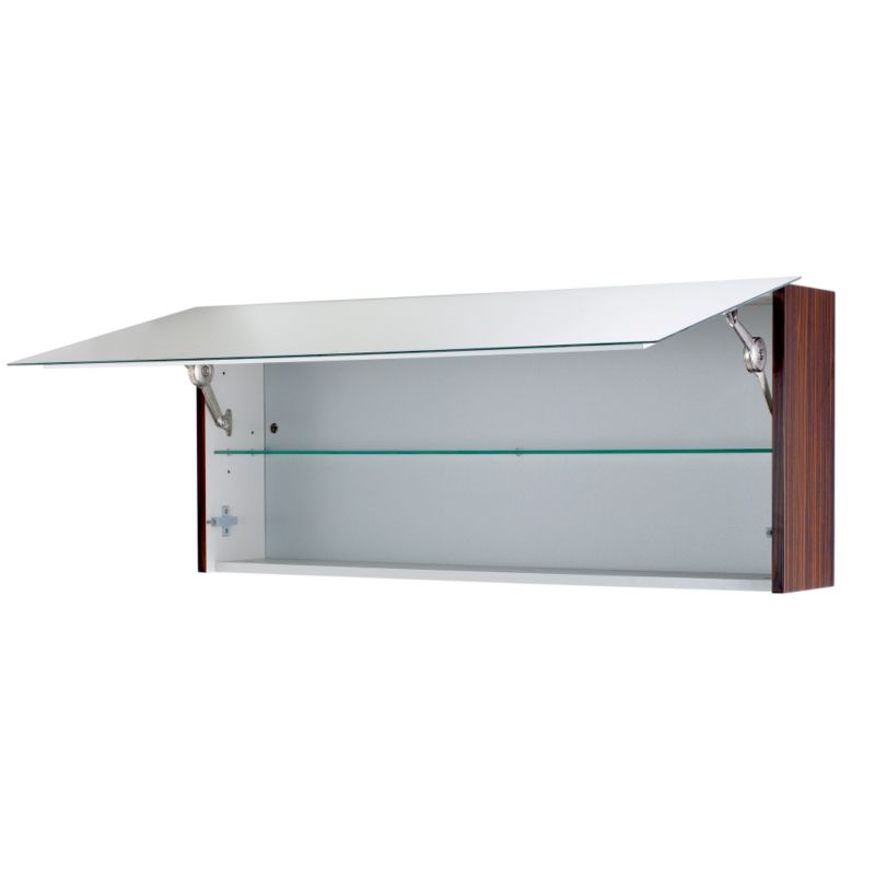Alternative image for Zebrano Mirror Wall Cabinet (H)450 x (W)1050 x (L)185mm