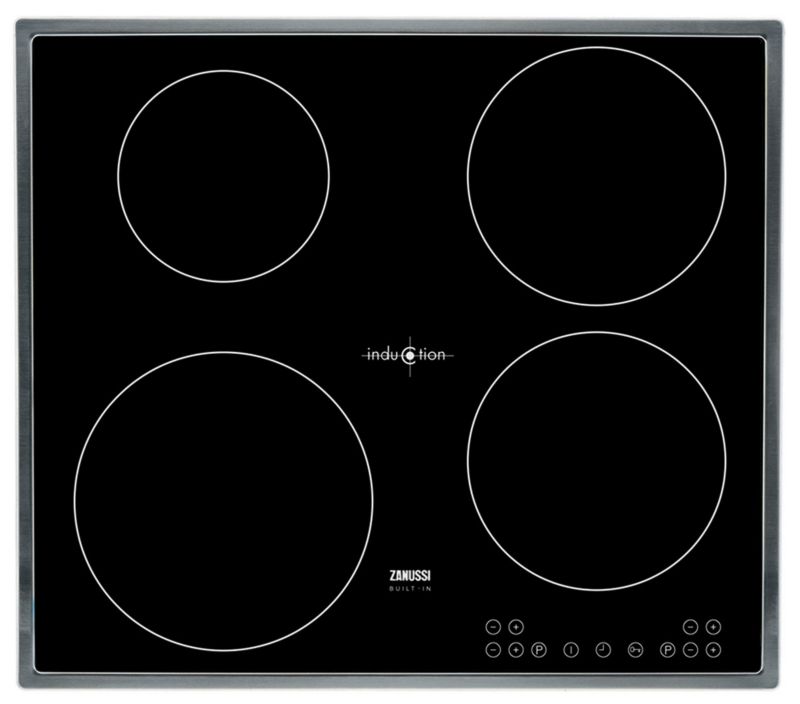 Zanussi Induction Hob ZKT652DX Black And Stainless Steel (W)60cm