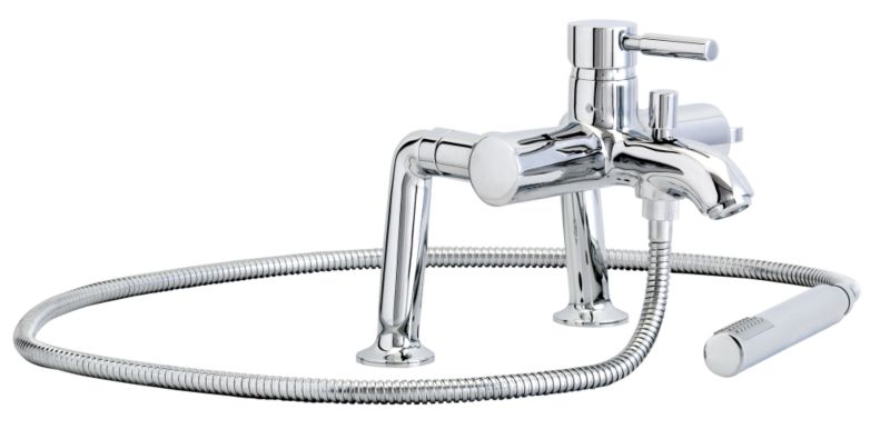 BandQ Chamonix Bath/Shower Mixer Tap Chrome Effect