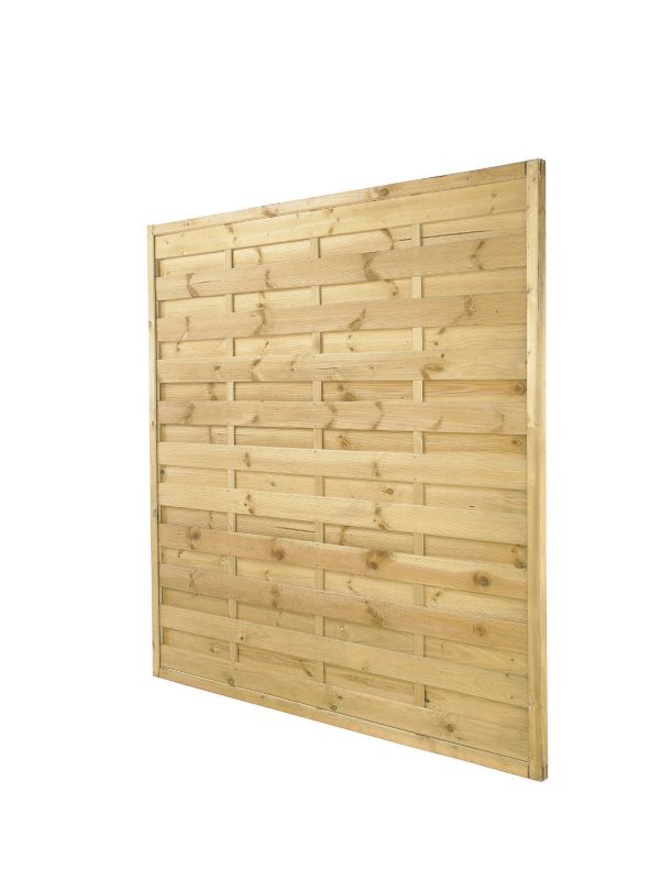 Unbranded Newbury 3 x (H)1.8m Panels, 4 x (H)2.4m Posts Natural