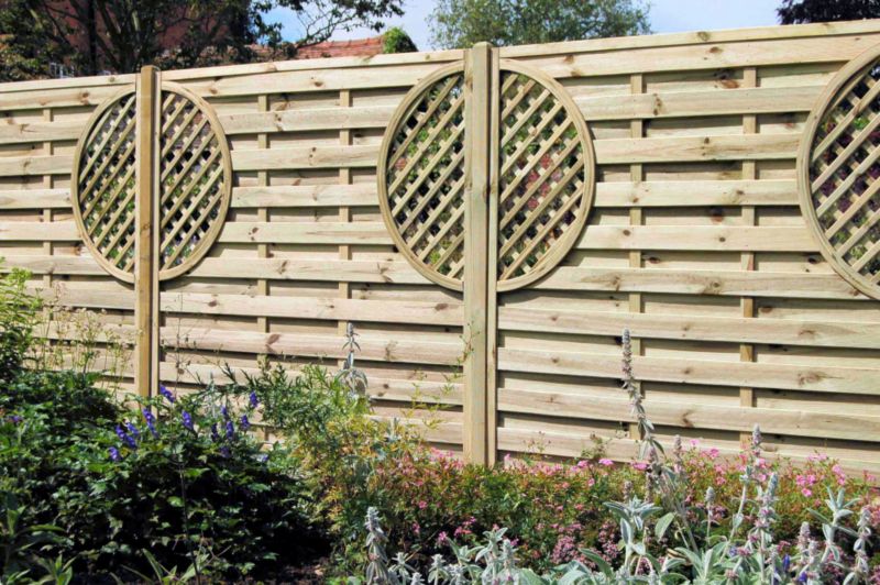 Unbranded Porthole 3 x (H)1.8m Panels, 4 x (H)2.4m Posts Natural