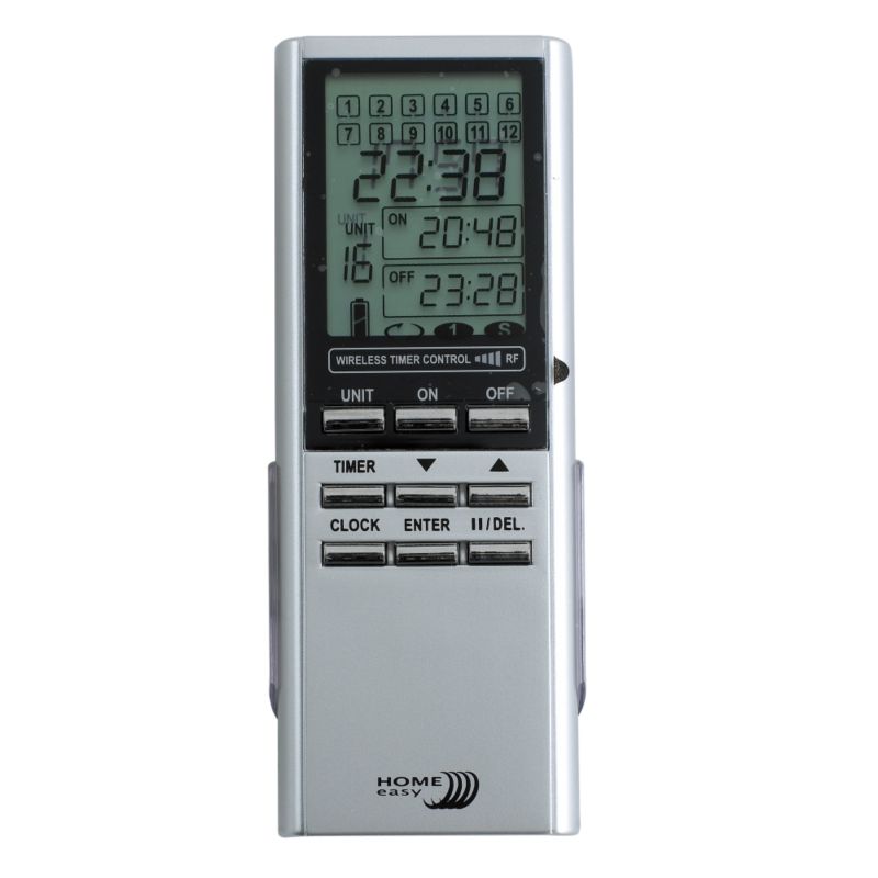 Home Easy Remote Control Programmable Timer Silver Effect