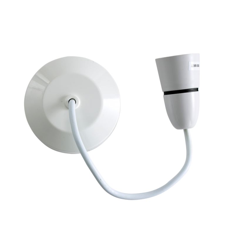 Remote Control Bulb Holder and Ceiling Rose White