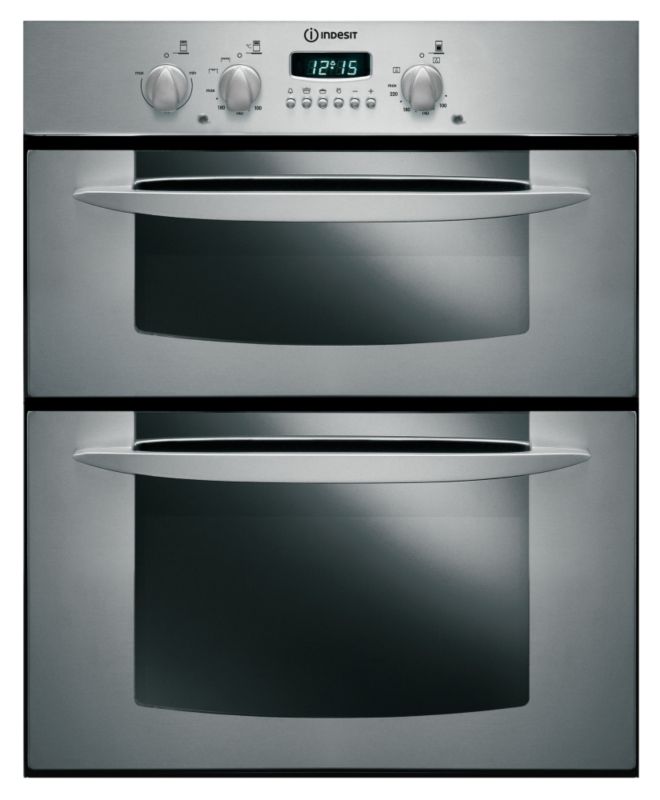 Indesit Built Under Double Oven: Size: (H)720 x (W)597 x (D)578mm, Indesit Built Under Double Oven: 30 Amps, Indesit Built Under Double Oven: Top: Conventional Oven and Twin Grill, Indesit Built Under Double Oven: Main: Fan Oven, Indesit Built Under Double Oven: Quick Defrost, Indesit Built Under Double Oven: Catalytic Liners for easy cleaning, Indesit Built Under Double Oven: Double Glazed door