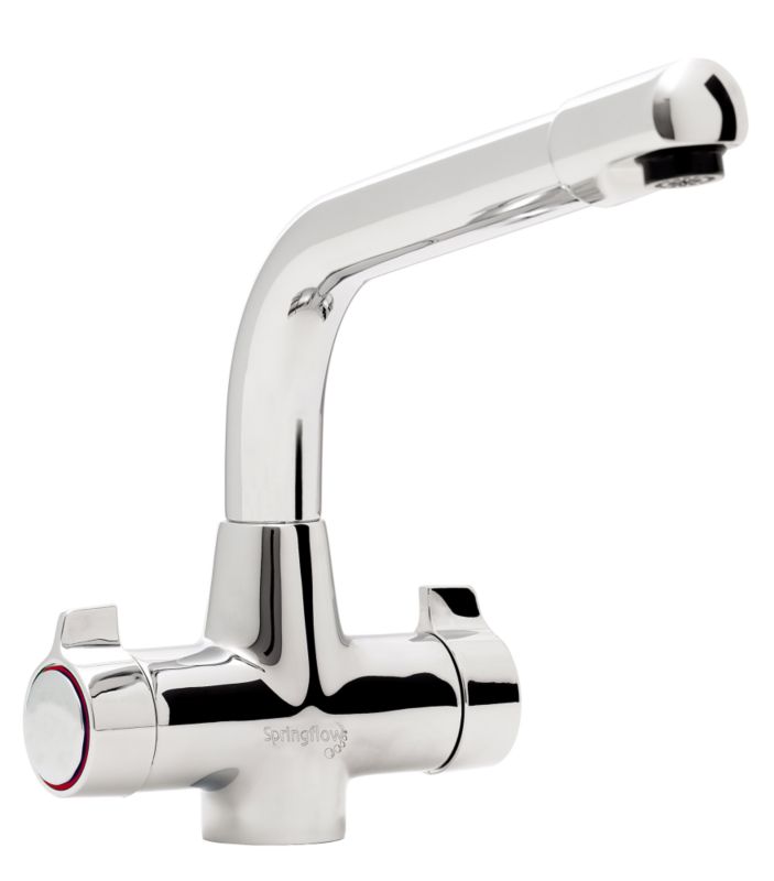 The Targa tap is a top selling timeless tap, Choose your kitchen tap purely by taste, Springflow enhances the taste of drinks and even foods when cooking, Reduces the build-up of lime scale, extending the life of appliances, Springflow cartridge treats 2.500 litres of water - approximately six months usage, Springflow is inexpensive, economical and simple to install