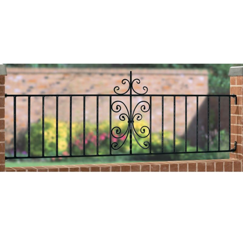English Rose Low Railing 3 x H067m Panels Black