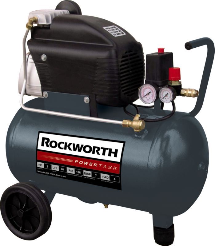 Rockworth 40ltr Lubricated Compressor 26803326 Grey 432