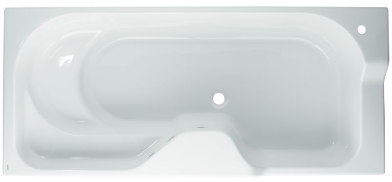 BandQ Freedom Shaped Acrylic Bath White