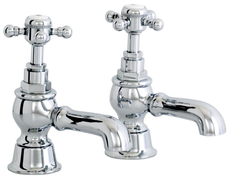 BandQ Gloucester Bath Taps Chrome Effect