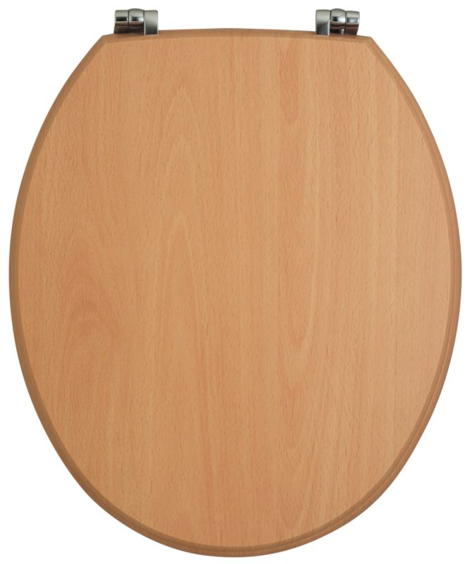 BandQ Toilet Seat Beech Effect