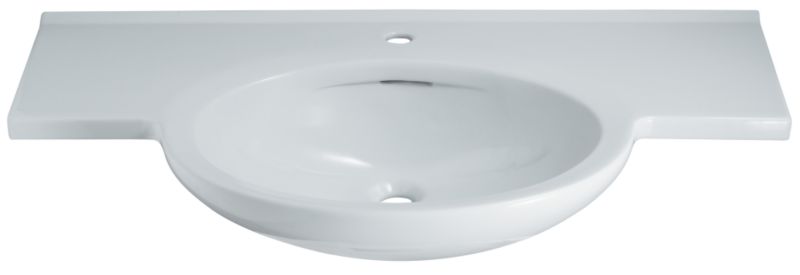 BandQ Select Zone Winged Basin White (W)1000 x (L)500mm