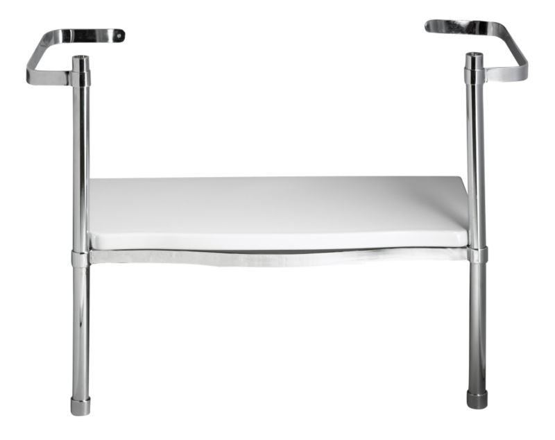 Eclectic Basin Structure and Shelf WhiteChrome Effect L600cm x W900 x H920