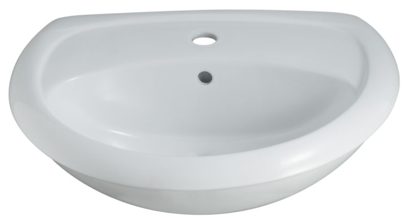 Valencia Semi-Recessed Basin White