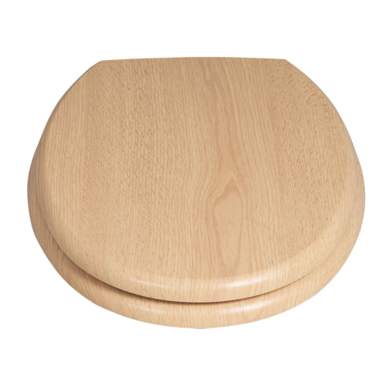 BandQ Gloucester Toilet Seat Oak Effect