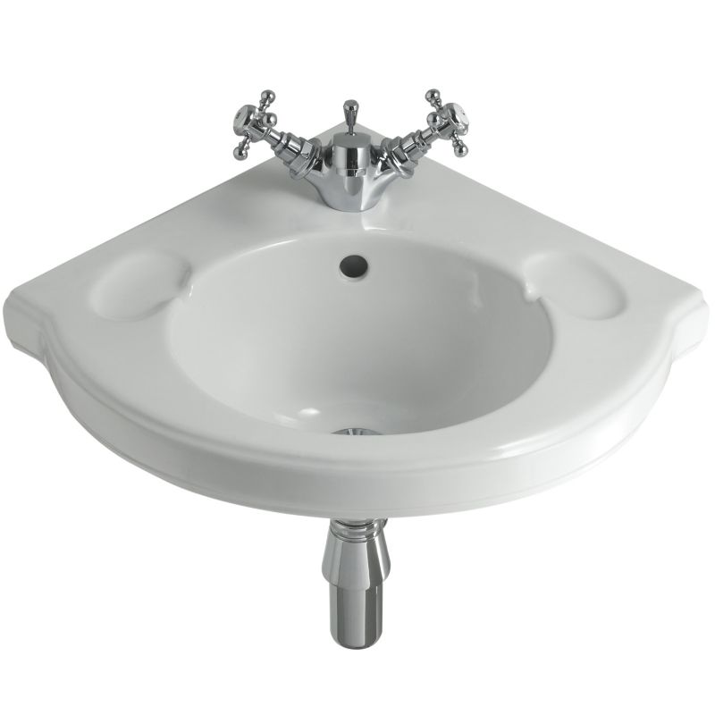 BandQ Gloucester Corner Cloakroom Basin White