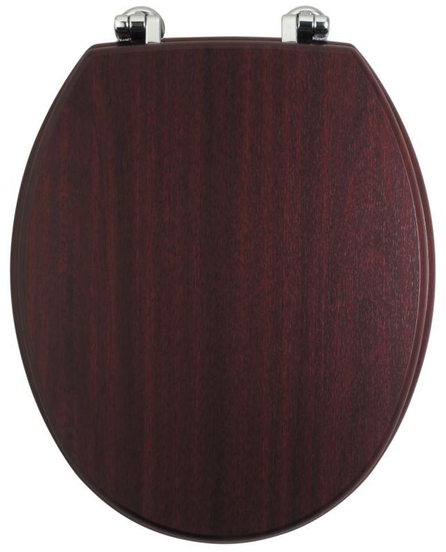 BandQ Gloucester/Romsey Toilet Seat Mahogany Effect