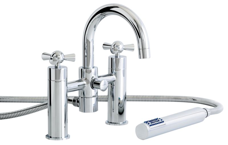 Porto Bath/Shower Mixer Tap Chrome Effect