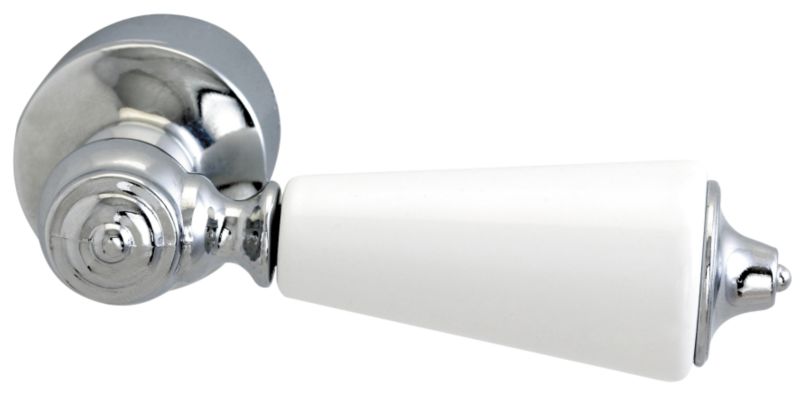 BandQ Deluxe Cistern Lever BSSB4916 White/Chrome Effect