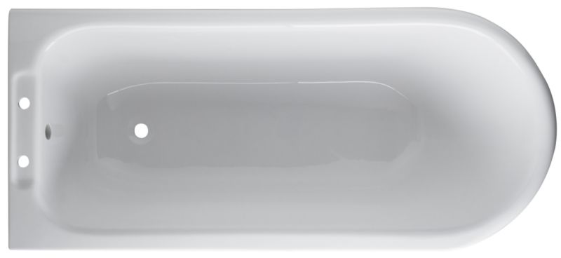 Freestanding Right-Handed Corner Bath White