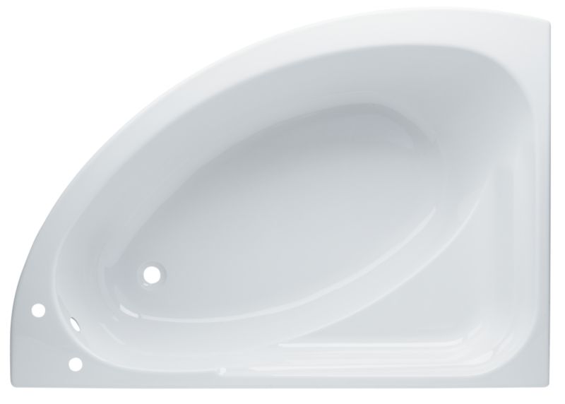 BandQ Left-Handed Universal Acrylic Corner Bath White