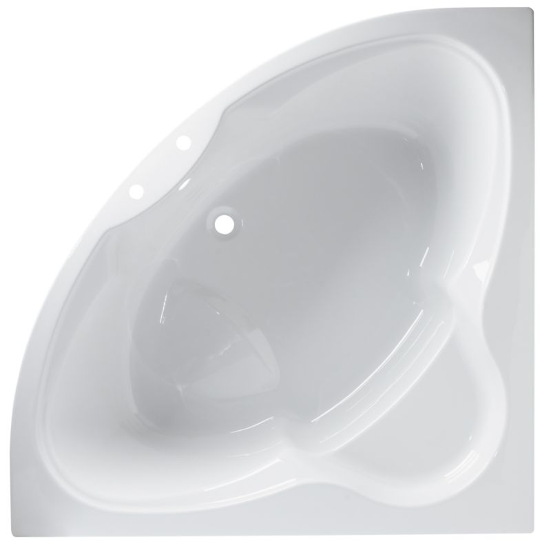 Luxury Corner Acrylic Bath White