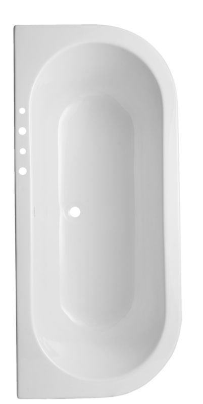 Eclipse Back To Wall Freestanding Bath 4 Tap Hole White