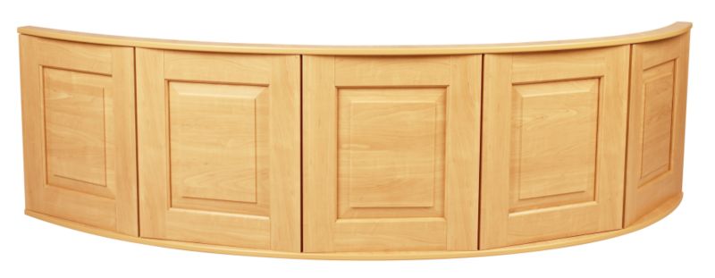 BandQ Romsey Classic Corner Bath Panel Pine Effect