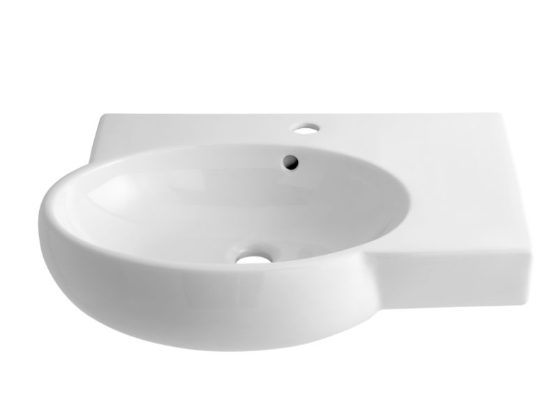 BandQ Select Purity 1 Tap Hole Cloakroom Basin White