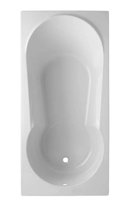 BandQ Keyhole Acrylic 0 Tap Hole Bath White