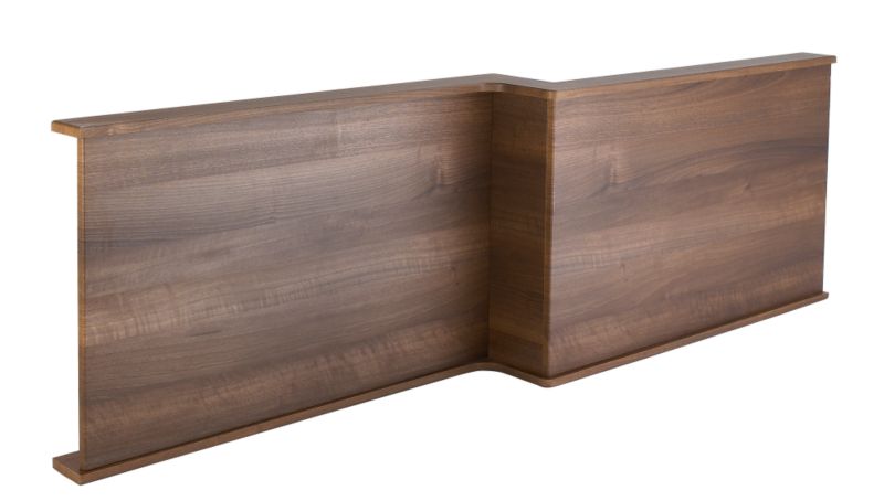 L-Shaped Showerbath Front Panel Walnut Effect