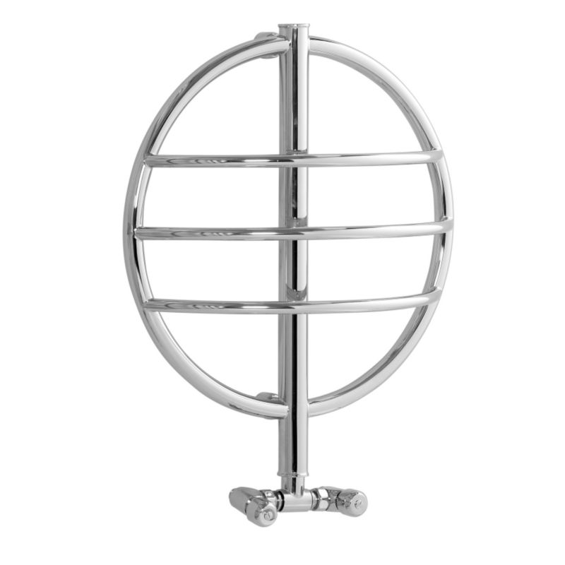 Disq 1 Ring Hydronic Towel Rail Chrome Plated (H)610 x (W)290 x (D)600cm