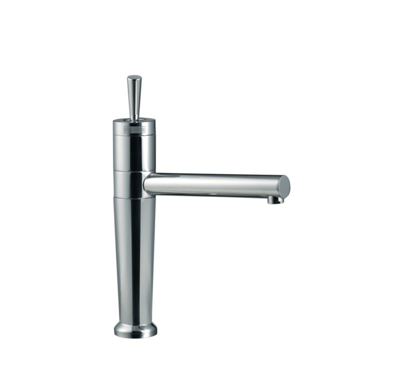 Top lever joystick control, 205mm spout reach, Swivel action spout, Maximum water pressure: 75 p.s.i.
