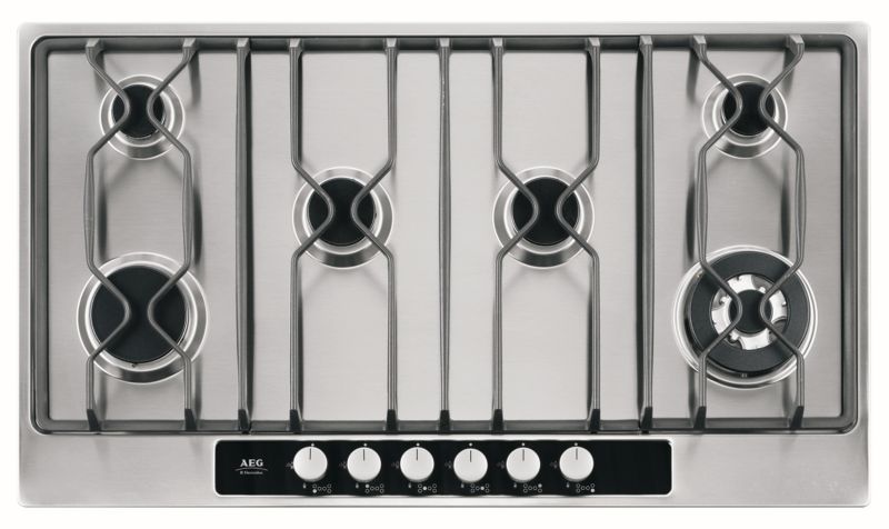 3 Cast iron pan supports, Removable wok support, Automatic integrated ignition, Safety Gas cut off using thermocouples front controls on the glass panel with the digital power level indicators, 6 Burners: 1 rapid 3kw burner, 2 semi rapid 2kw burner, 1 triple crown 4kw burner, LPG (Bottled Gas) conversion kit included