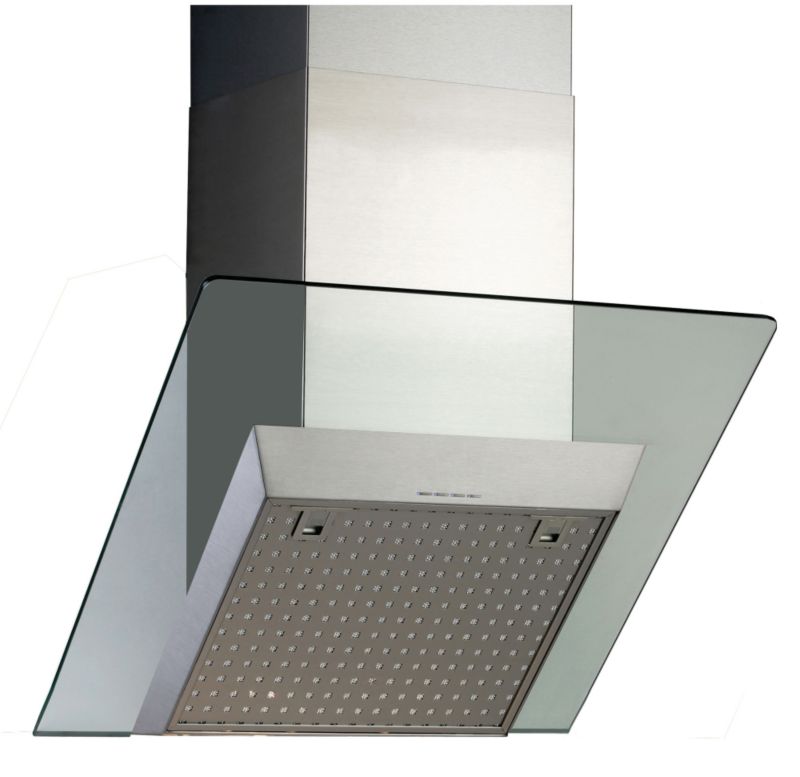 60cm Deluxe Angled Glass Hood AGHD61SS Stainless Steel