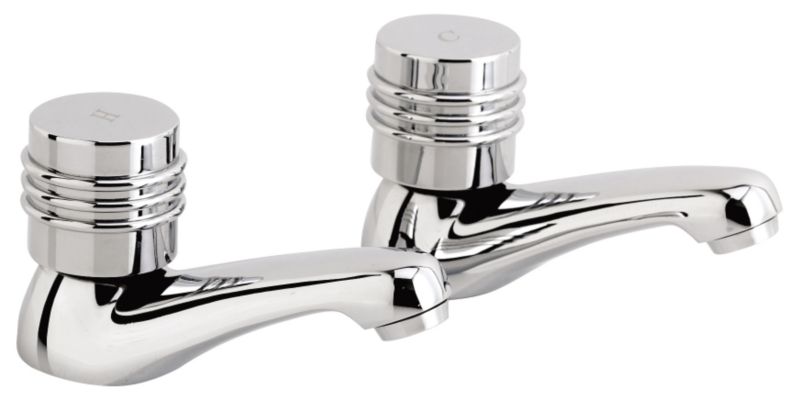 Barcelona Bath Taps Chrome Effect