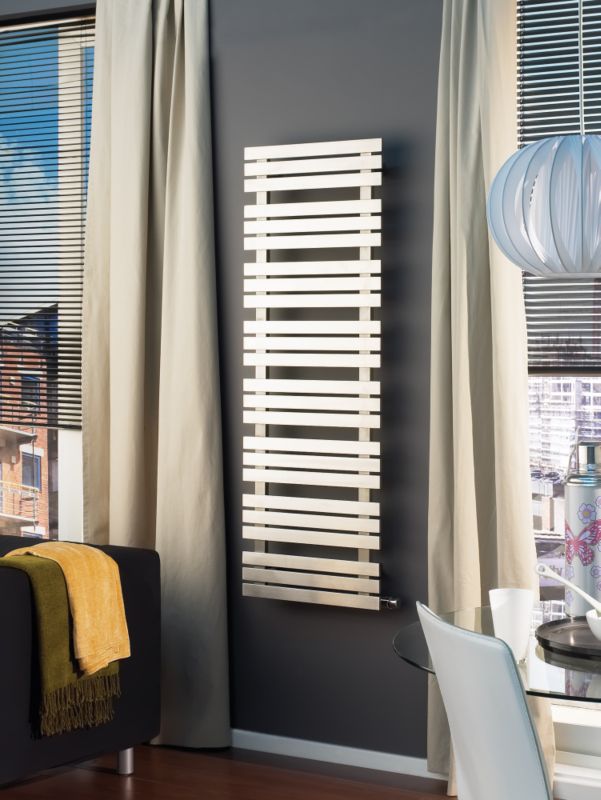 Alternative image for Accuro-Korle Captiva 24 Radiator Brushed Stainless Steel (H) 140 x (W) 50 x (D) 3cm