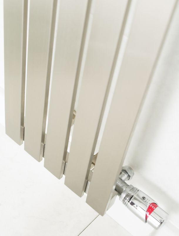 Accuro-Korle Zephyr (Horizontal/Vertical) Radiator Brushed Stainless Steel (H) 200 x (W) 24 x (D) 3cm