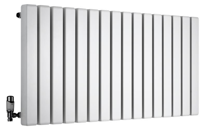 Vulkan Square Radiator White H600 x W1185 x D125mm