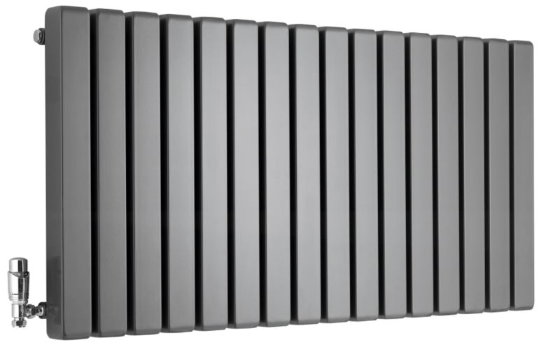 Vulkan Square Radiator Anthracite Grey H600 x W1185 x D125mm