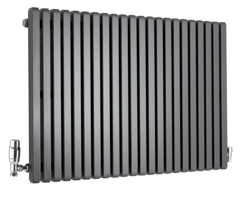 Supra Square Radiator Anthracite Grey H600 x W870 x D96mm