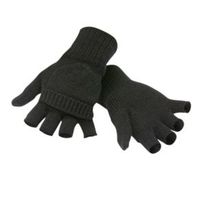Fingerless Mitts with Pouch