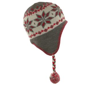 Alpine Womens Snowflake Pom Pom Hat